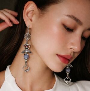 Guardian Angel Dangle Earrings 925 Hypoallergenic Hooks